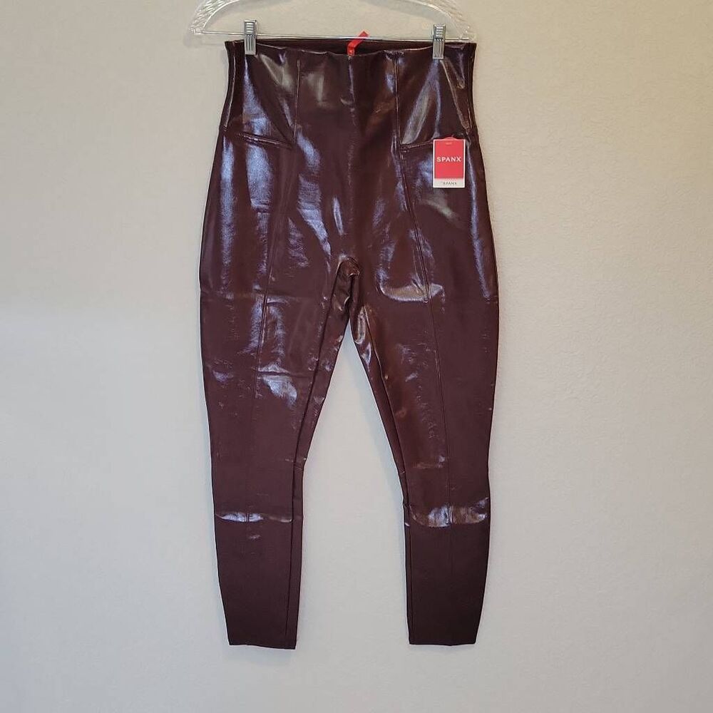 SPANX Shiny Brown Leggings